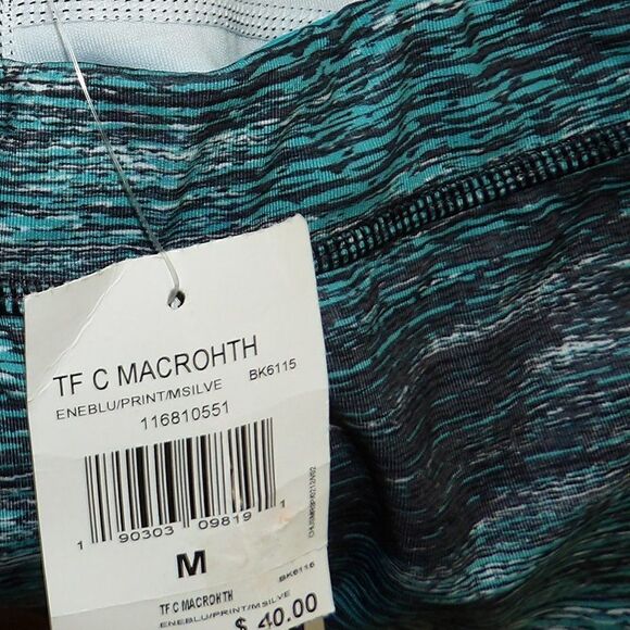 NWT adidas Techfit Training Capri Tights Blue Print - Picture 7 of 9